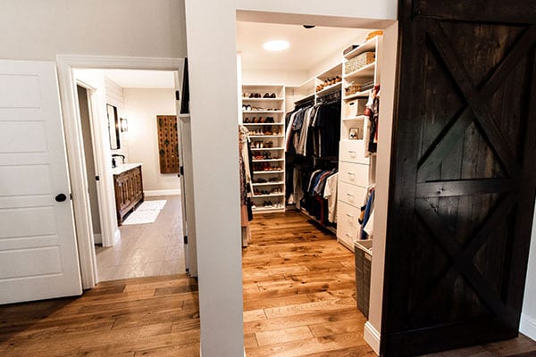 Custom primary walk-in closet