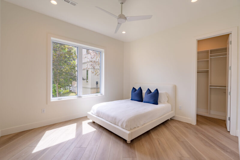 Bedroom number four boasts a stunning view of the lake.