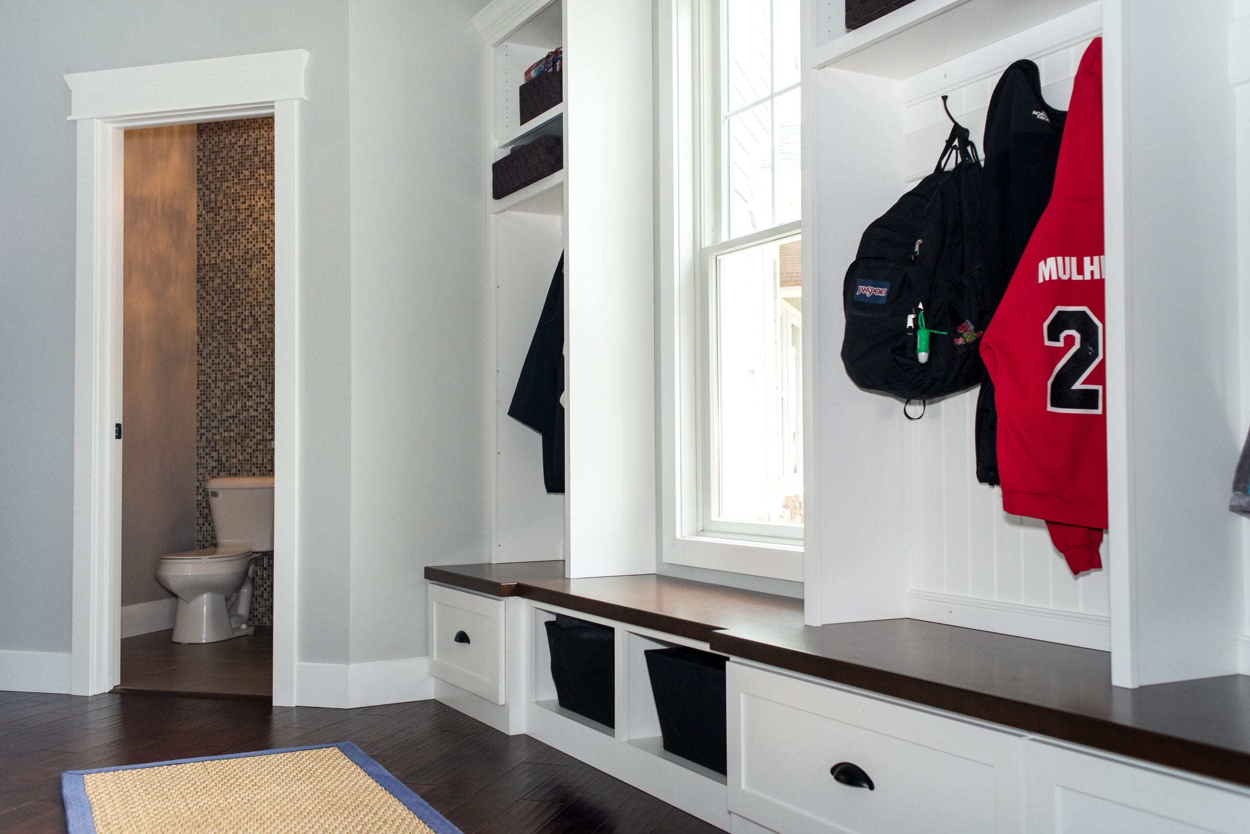 Drop zone custom cubbies.