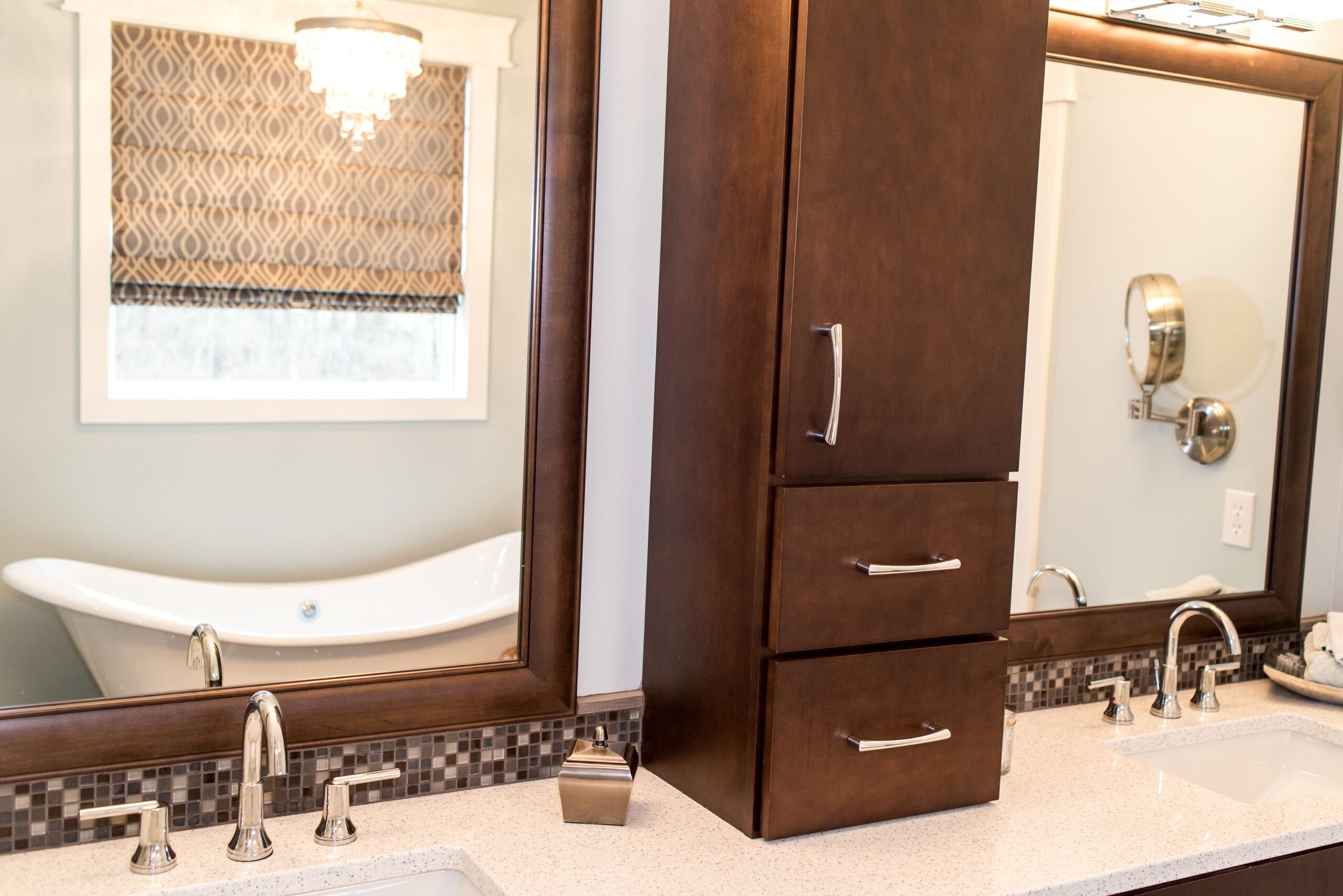 Primary bathroom double vanity